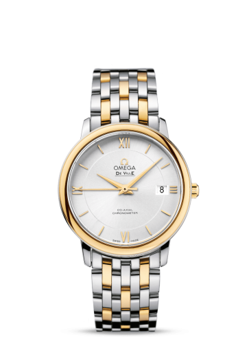Omega De Ville Prestige Co-Axial 36.8 Stainless Steel / Yellow Gold / Silver / Bracelet